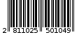 Γραμμωτός κωδικός 2811025501049