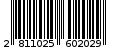 Γραμμωτός κωδικός 2811025602029