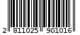 Γραμμωτός κωδικός 2811025901016