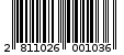 Γραμμωτός κωδικός 2811026001036