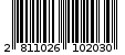 Γραμμωτός κωδικός 2811026102030