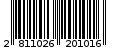 Γραμμωτός κωδικός 2811026201016