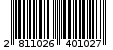 Γραμμωτός κωδικός 2811026401027