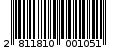Γραμμωτός κωδικός 2811810001051
