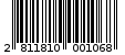 Γραμμωτός κωδικός 2811810001068