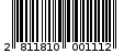 Γραμμωτός κωδικός 2811810001112